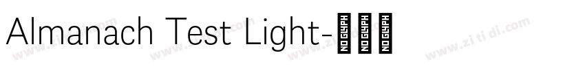 Almanach Test Light字体转换